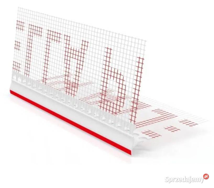 Listwa okapowa okapnikowa 25m PCV z siatką i Myślenice