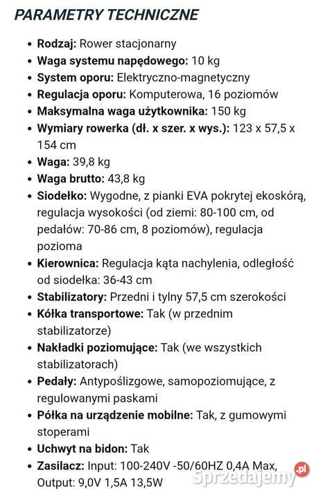 Rower stacjonarny Zipro Rook stan idealny