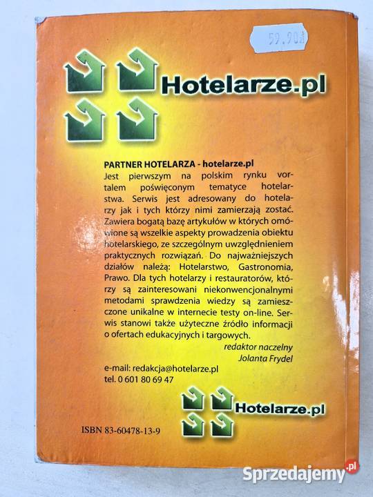 Organizacja i Technika Pracy w Hotelarstwie S Nowy Dwór Mazowiecki