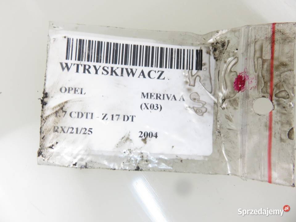 WTRYSKIWACZ OPEL MERIVA A 17 CDTI 101 0950005086 małopolskie