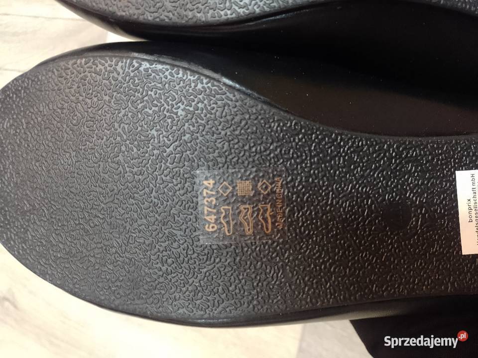 44 bpc Bonprix CZARNE baleriny wieczorowe na Balerinki Kraków