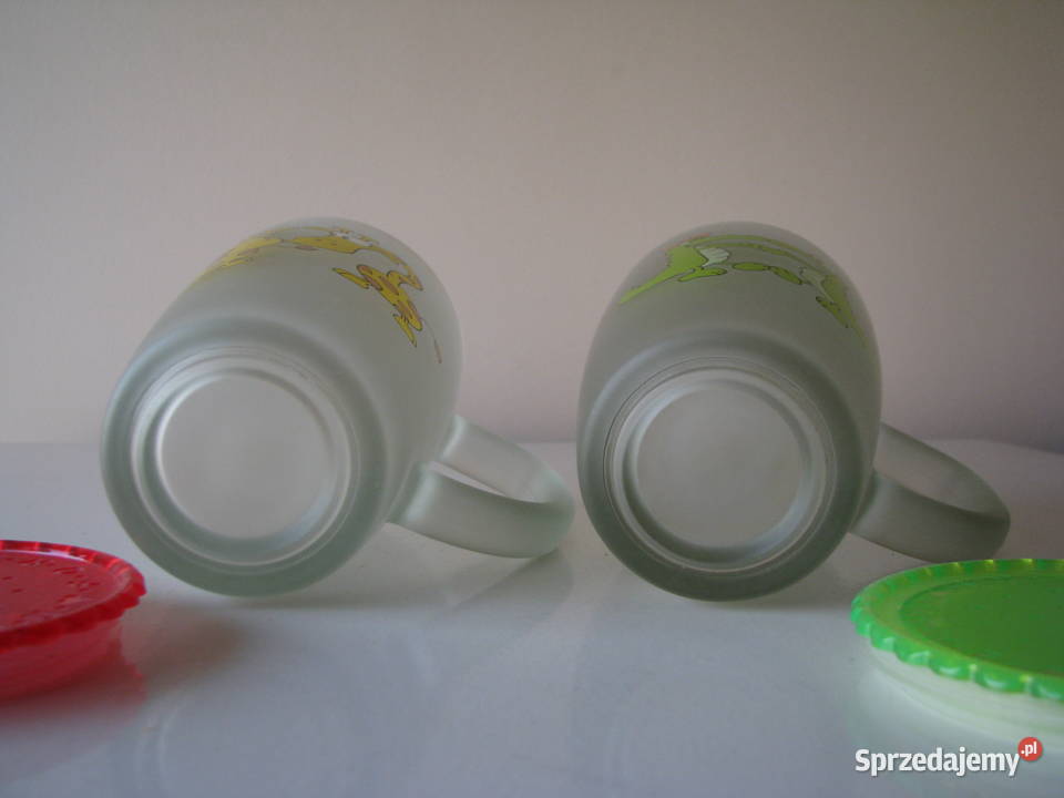 Zakochane szklanki kubki ze szronionego szkła z Brzegi