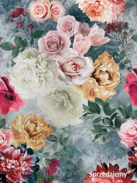 Róże D141 tkanina dekoracyjna obiciowa Zasłony Bydgoszcz