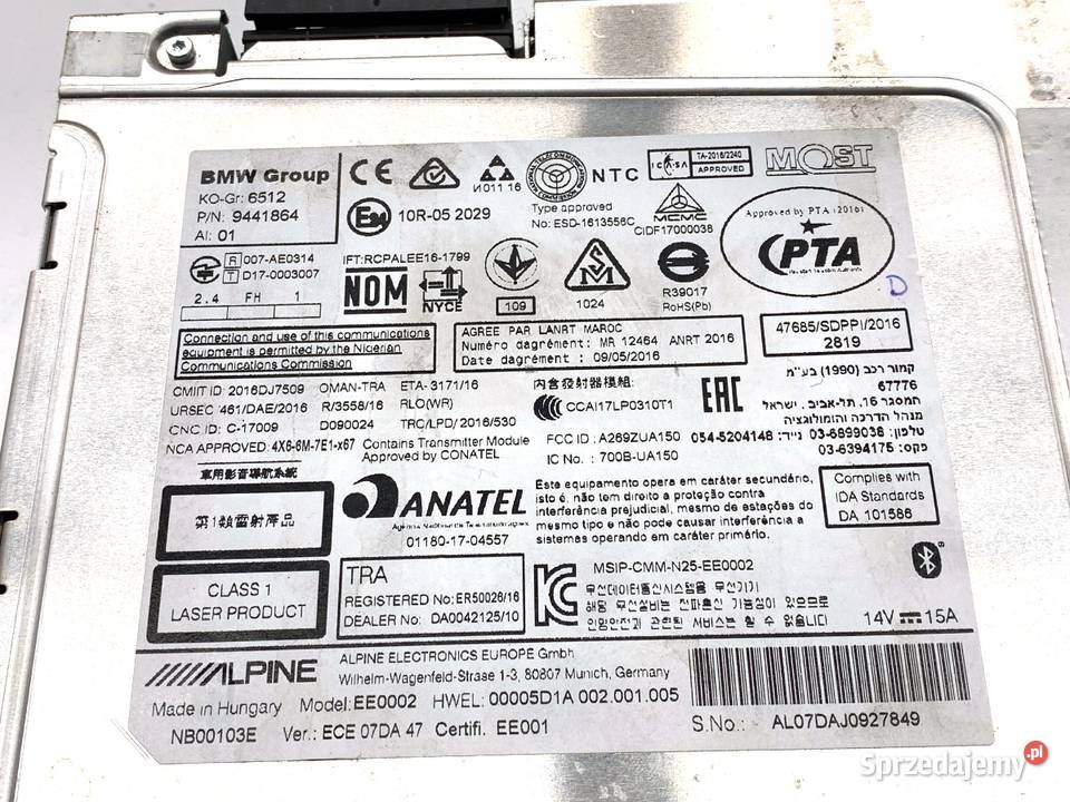 RADIO BMW F48 9441864 ODTWARZACZ MULTIMEDIA sprzedam