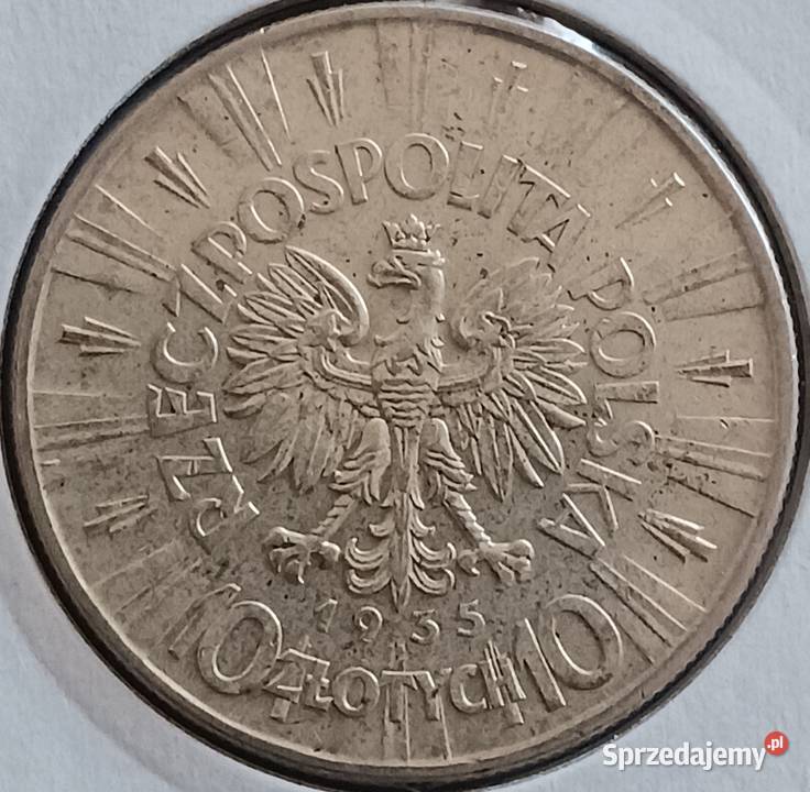 10 J Piłsudski 1935 r Cudeńko oryginalna Numizmatyka Konin