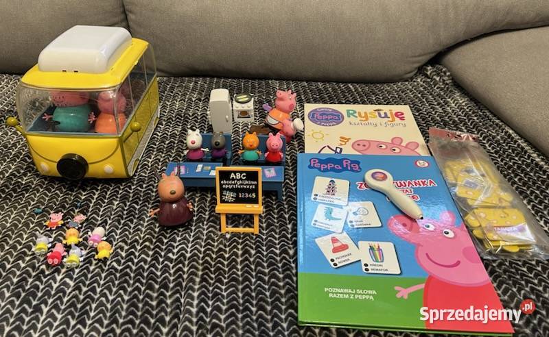 Świnka Peppa kamper klasa kuchnia książeczki Figurki śląskie Gliwice