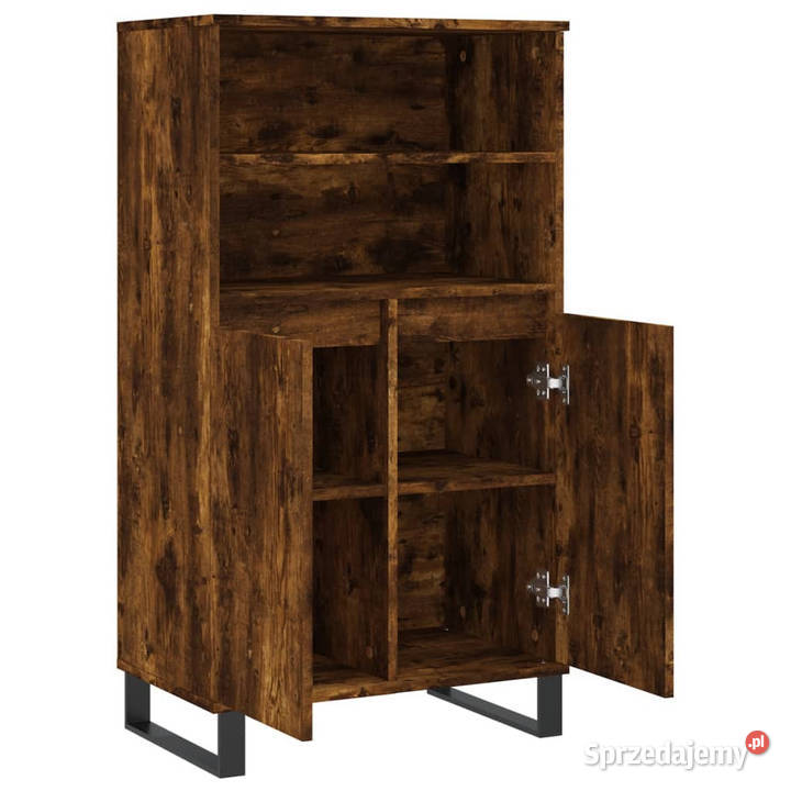 Wysoka szafka przydymiony dąb 60x36x110 WM831497 Pozostałe Warszawa