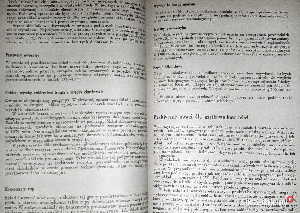 Skład i wartość odżywcza produktów spożywczych Chełm