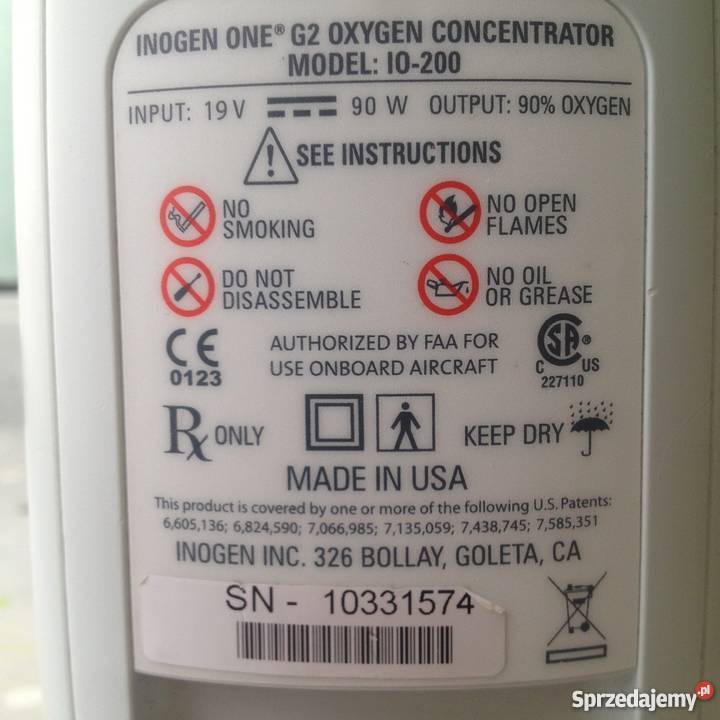 Przenośny koncentrator tlenu Inogen one G2