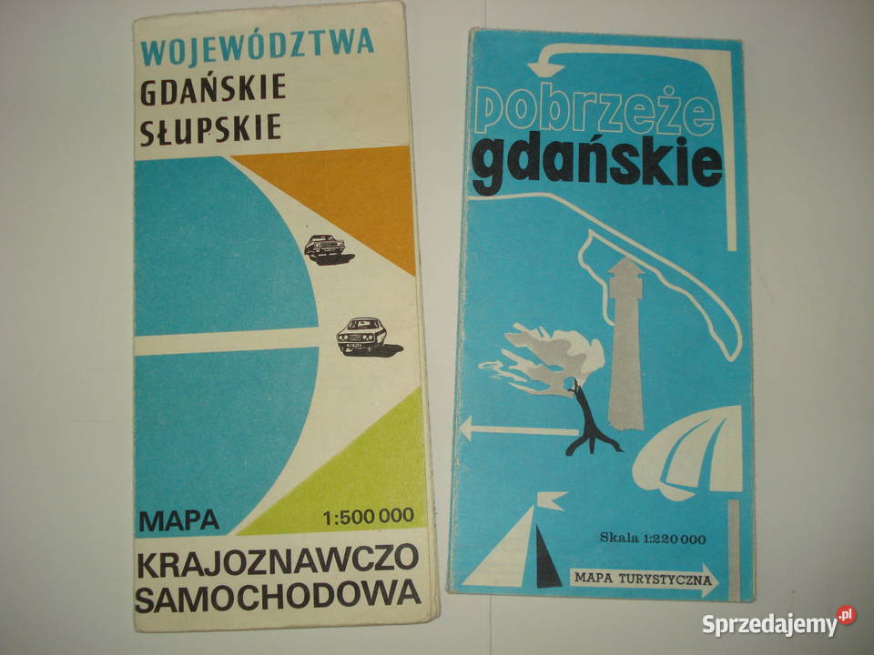 Stare kolekcjonerskie mapy z epoki PRL Gdynia sprzedam