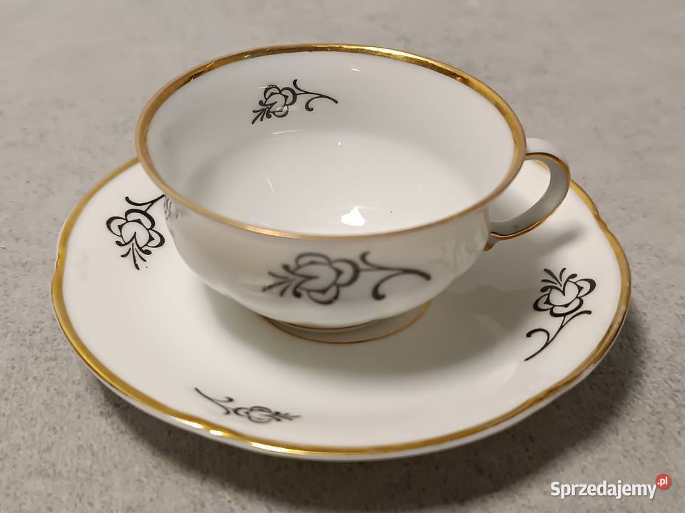 Ohme Filiżanka kolekcjonerski Duet Biała Porcelana i szkło Dobrzany