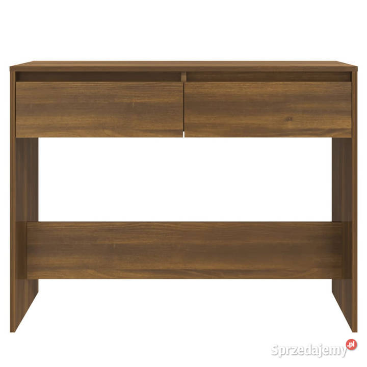 Stolik konsolowy brązowy dąb 100x35x765 WM813037 mazowieckie Warszawa