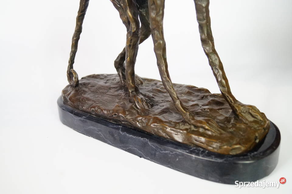 Figura z brązu MAŁPA goryl piękna rzeźba