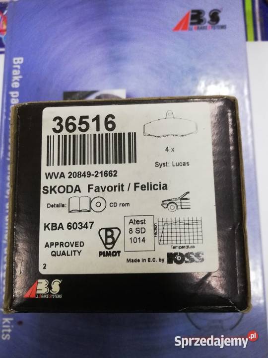 Klocki hamulcowe kpl ABS 36516