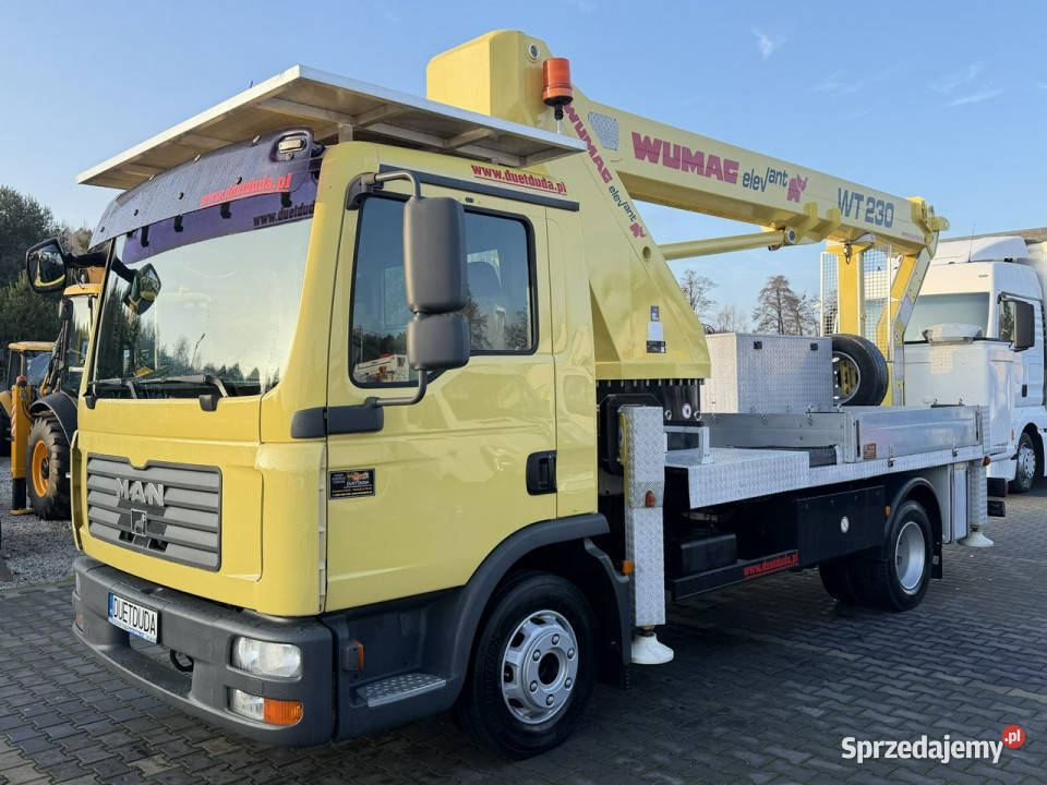 MAN TGL 8210 Zwyżka WUMAG WT 230 23m w bok 18m Widełki sprzedam