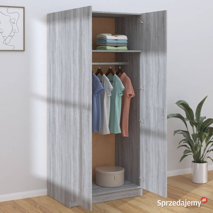 Szafka szary dąb sonoma 80x52x180 materiał