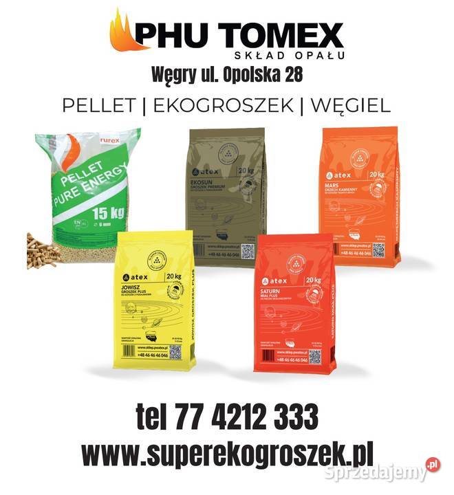 Groszek Ogień Ultra 29 ekogroszek węgiel pellet Opał Dom i Ogród