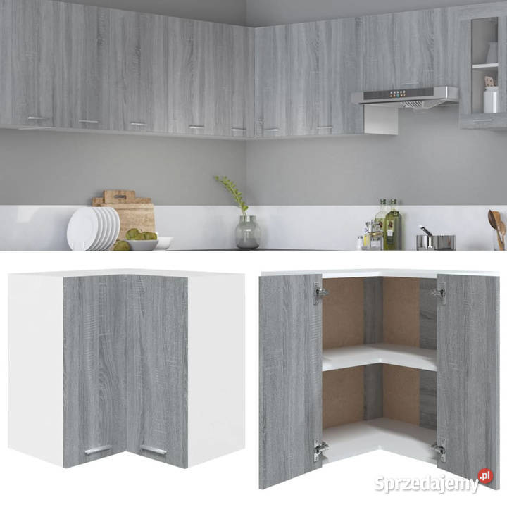 Wisząca szafka narożna szary dąb sonoma 57x57x60 Warszawa sprzedam