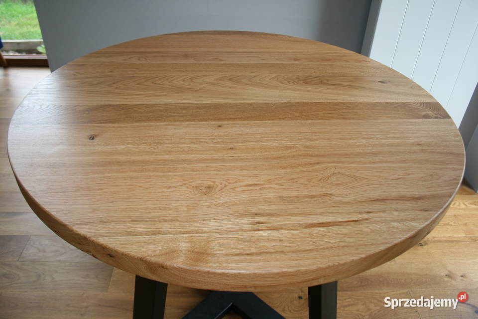 Stół okrągły dębowy lity dąb Loft Myślenice sprzedam