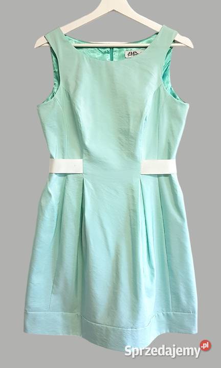 Damska elegancka sukienka miętowa na ramiączkach małopolskie Chrzanów sprzedam