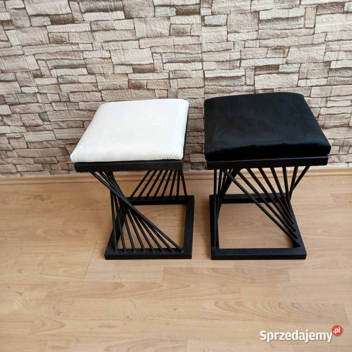 Taborety loft biały i czarny Mielec