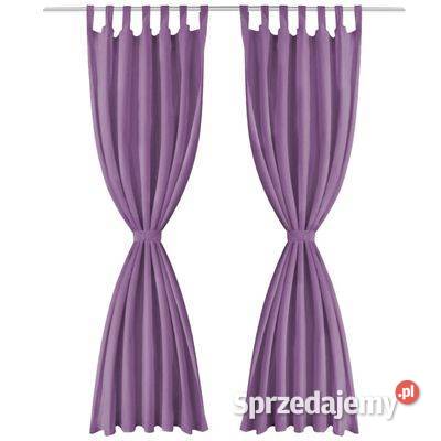 vidaXL Zasłony z mikrosatyny 2 z pętelkami Warszawa
