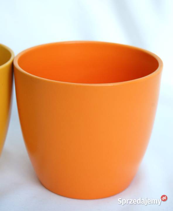 Scheurich osłonka na doniczkę ceramiczna żółta i żółty Lublin sprzedam