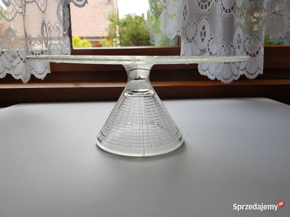 Patera tortownica kat H221 Hortensja szkło PRL Dąbrowa Górnicza