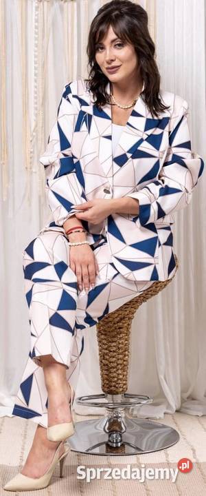 Garnitur kostium elegancki GEO SM 44 Włochy Inny materiał Białystok sprzedam