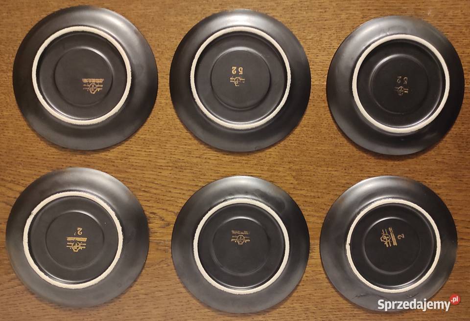 Unikat Czarny serwis kawowy 6 osób Iwona Warszawa