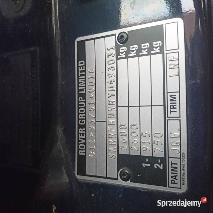 ROVER 25 ZDERZAK TYŁ TYLNY KOLOR JQW Mietków sprzedam