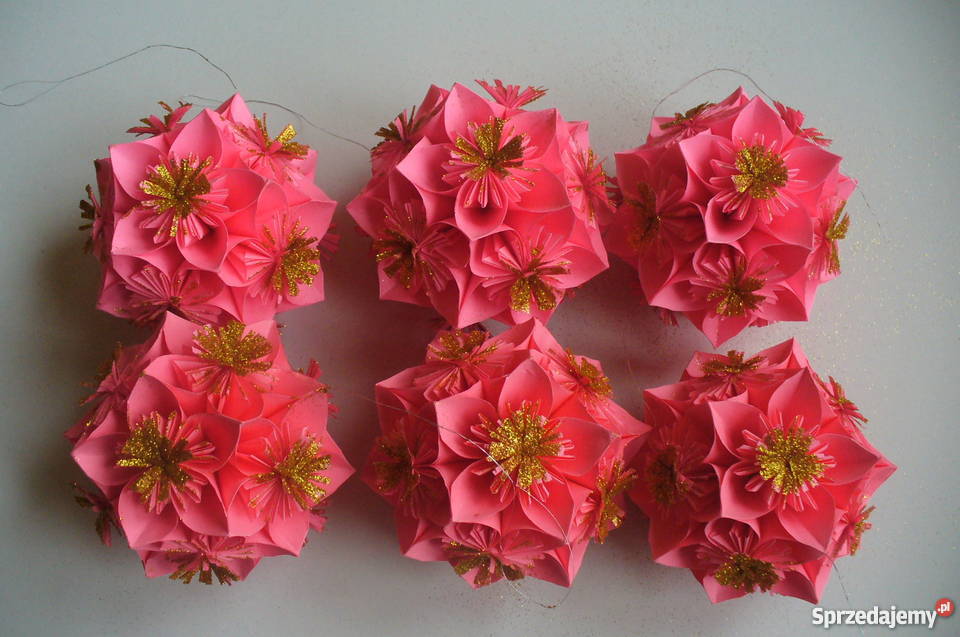 BOMBKIOZDOBY ŚWIĄTECZNE ORIGAMI KUSUDAMAKOMPLET Brzozów