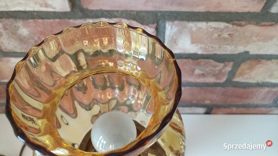 Lampka metalowa Stołowa Gabinetowa Nocna Szklany Lampy stołowe i nocne zachodniopomorskie Gawroniec sprzedam