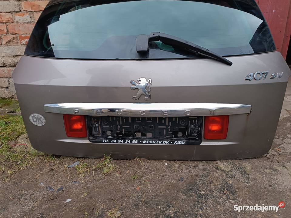 Klapa tył kompletna Peugeot 407 SW Klapy bagażnika