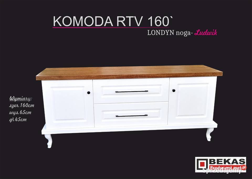 Łazienka Zestaw KOMODA Londyn Lustro Biała Blat Katowice