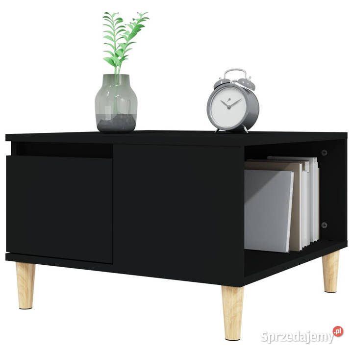 Stolik kawowy czarny 55x55x365 materiał Warszawa sprzedam