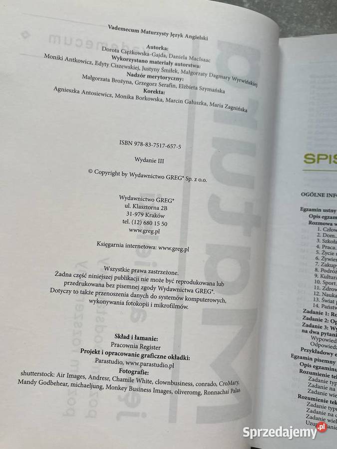 Matura Język Angielski Vademecum Greg Jasło