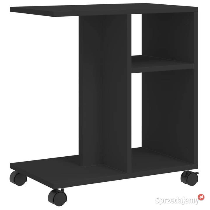 Stolik boczny na kółkach czarny 50x30x55 Warszawa