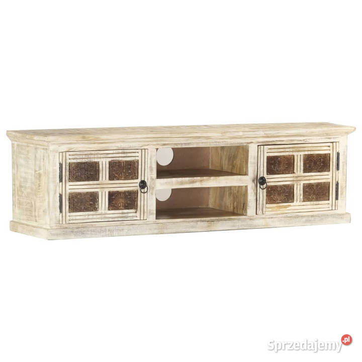 Szafka pod TV biała 130 x 30 x 36 lite drewno RTV sprzedam