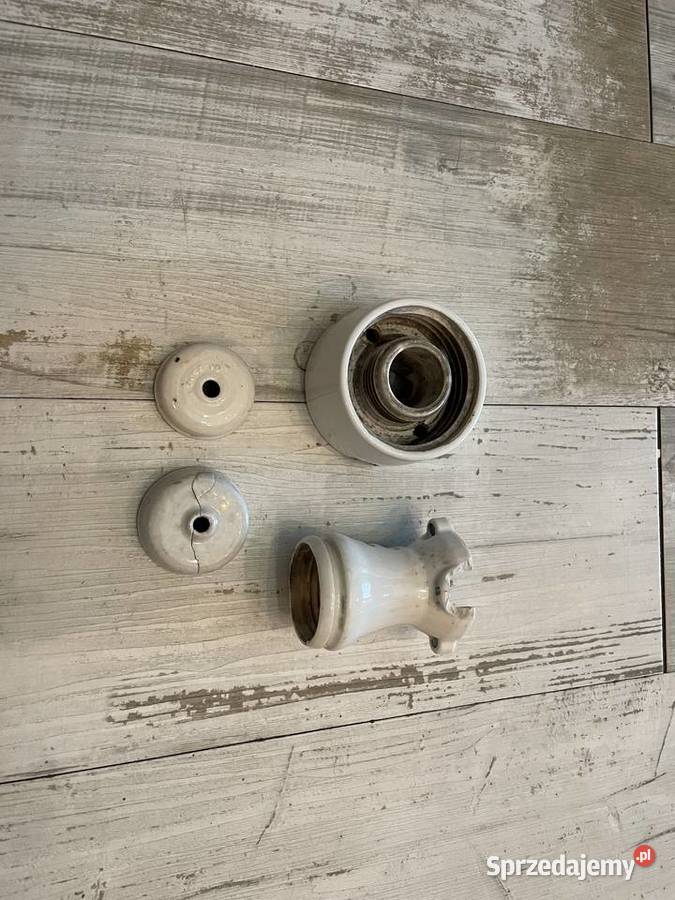 Porcelanowe elementy lampy śląskie Chudów sprzedam
