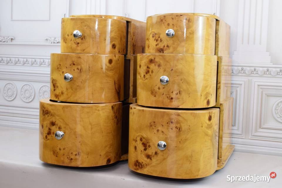 Dwa Nakastliki Stoliki Szafki Nocne Art Deco małopolskie Kraków sprzedam