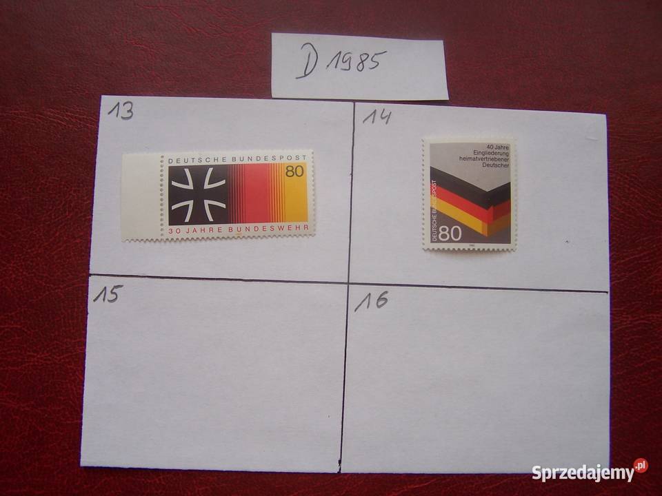 Niemcy 1985 MNH Znaczki z roczników WYBIERAJ