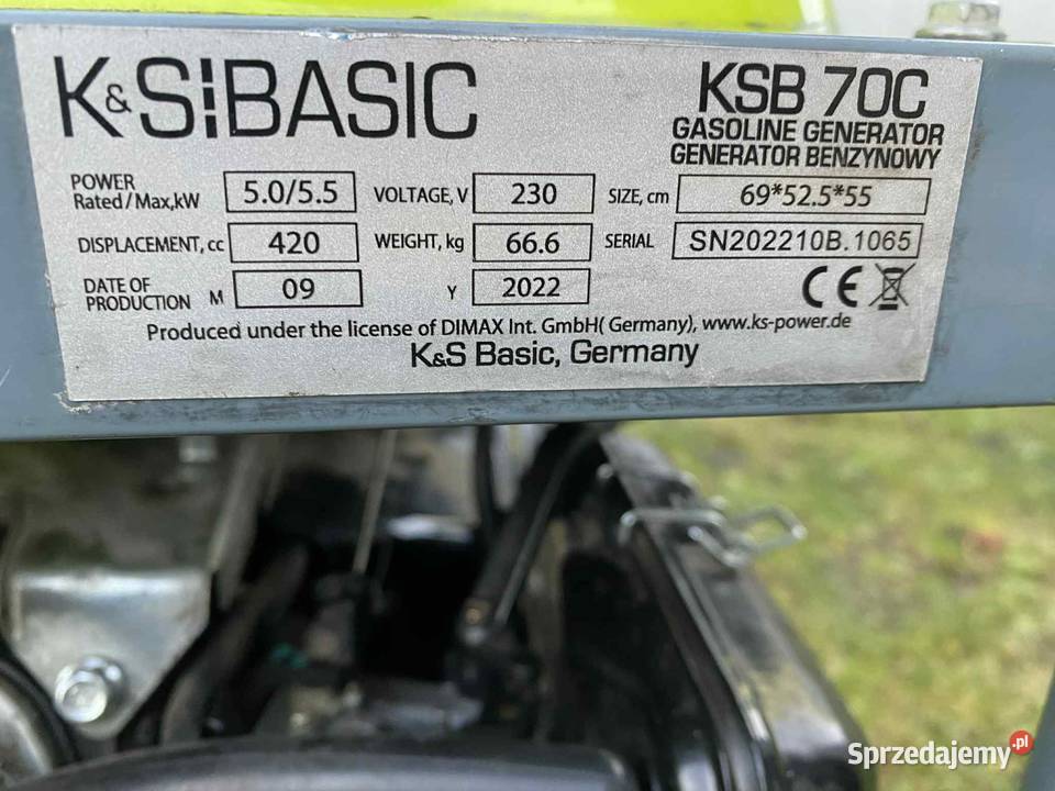 Agregat prądotwórczy 5kw Orzesze