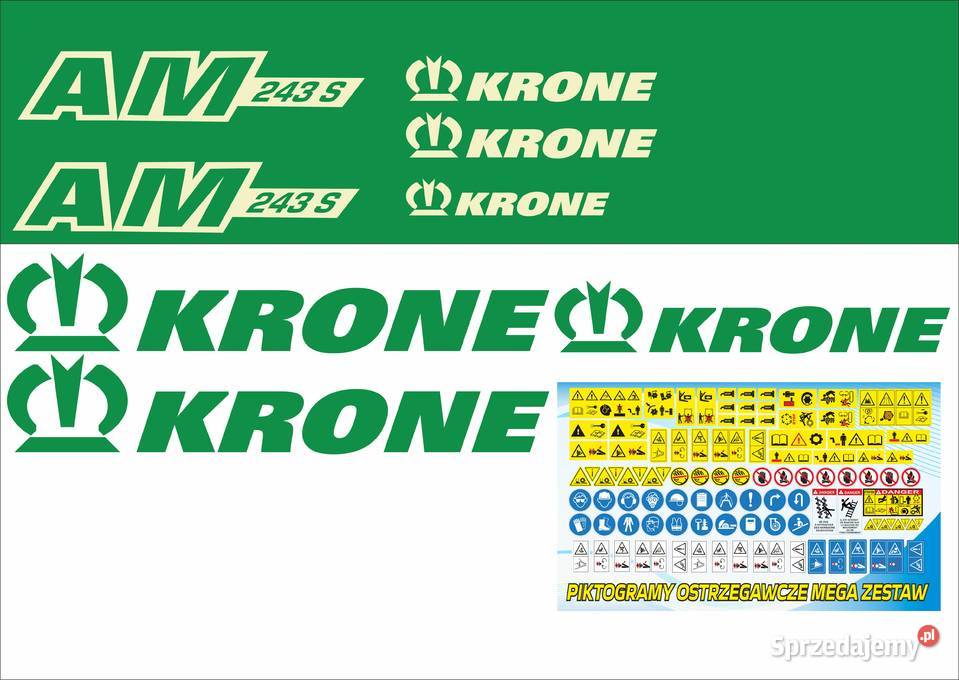 NAKLEJKI KRONE AM 243S ZAMIENNIKI MOCNE Bydgoszcz sprzedam