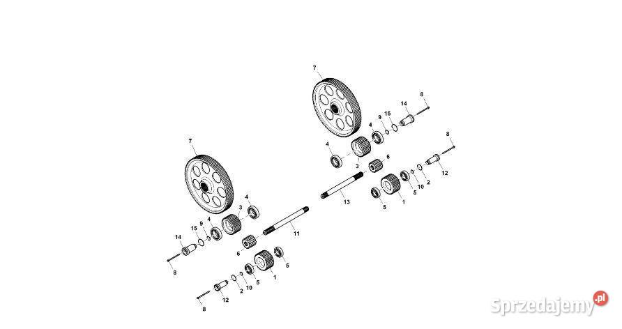 John Deere 9470RX Wał R555223 Oś przednia i wielkopolskie Jastrzębniki