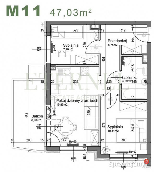 3pokojowe mieszkanie Czyżyny balkon Kraków