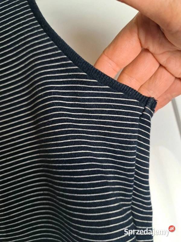 Granatowy crop top w paski Clockhouse S Trąbki Wielkie