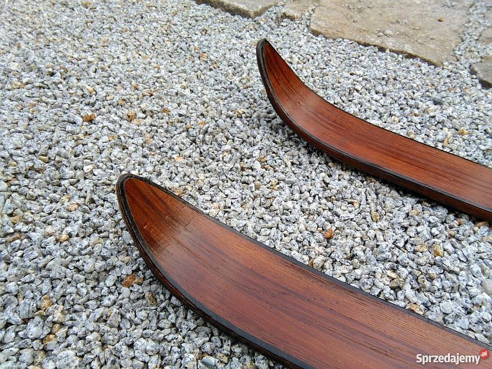 Stare drewniane narty Kandahar dolnośląskie Szklarska Poręba