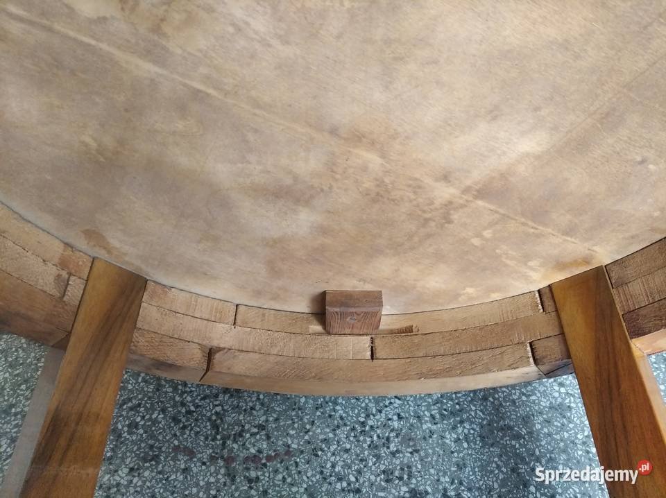OKAZJA Stół Drewniany Stolik Okrągły Mały