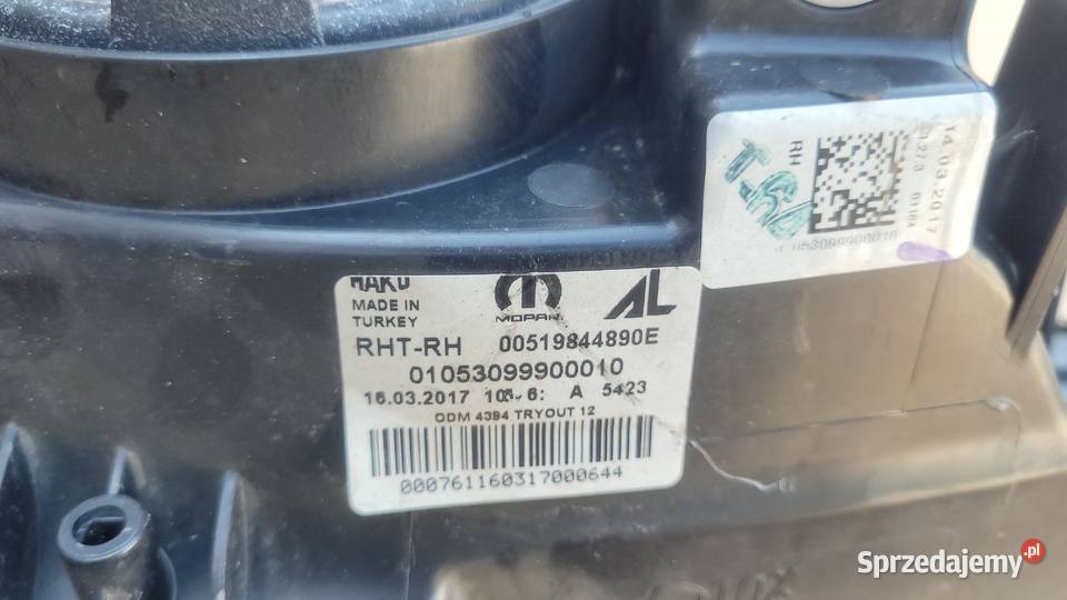FIAT TIPO 2 II PRAWY REFLEKTOR LAMPA PRAWA PRZOD osobowe Ruda Śląska